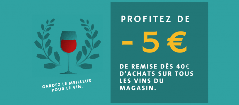 Profitez de -5€ dès 40€ d'achats ! 